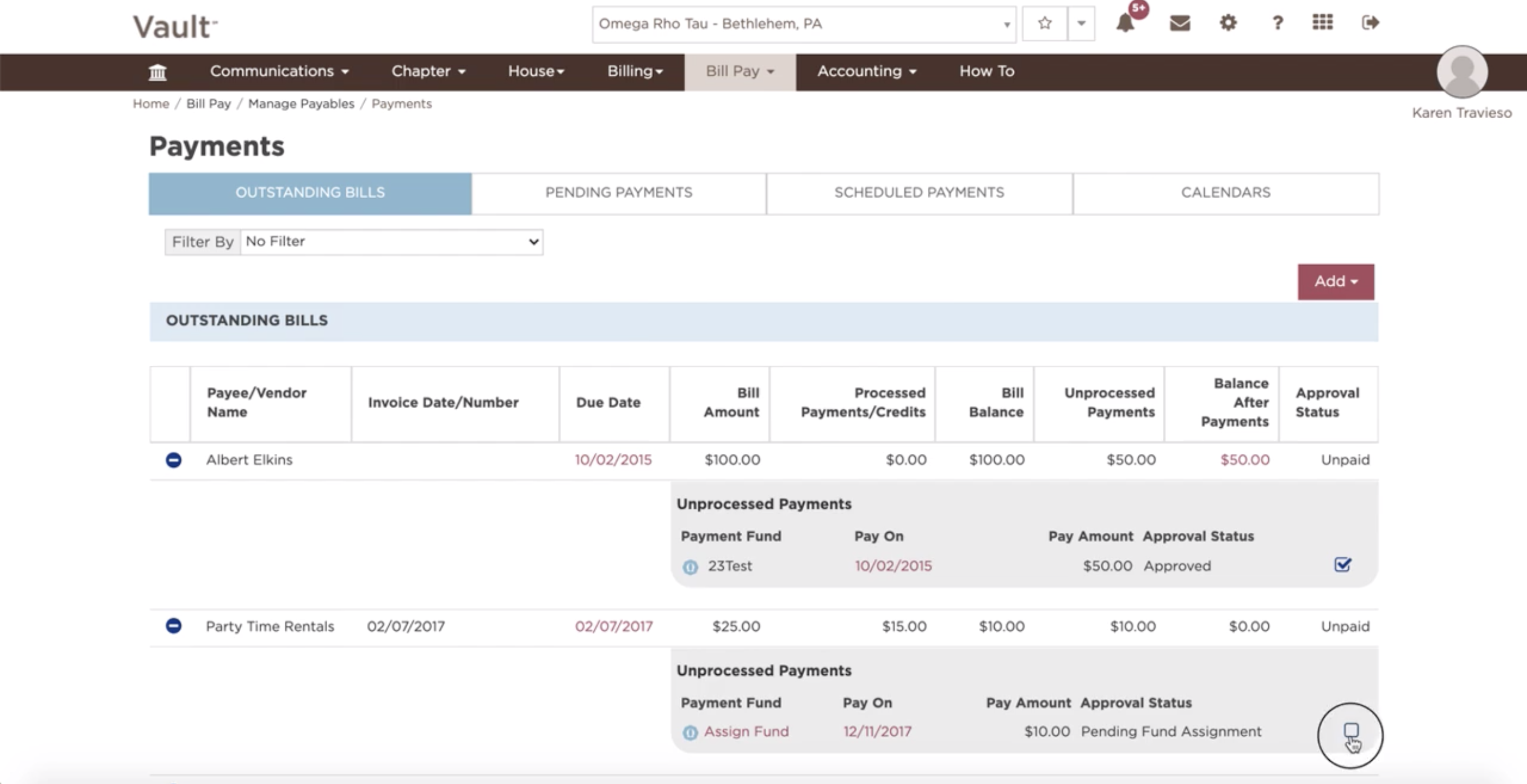 how-do-i-view-add-an-outstanding-bill-vault